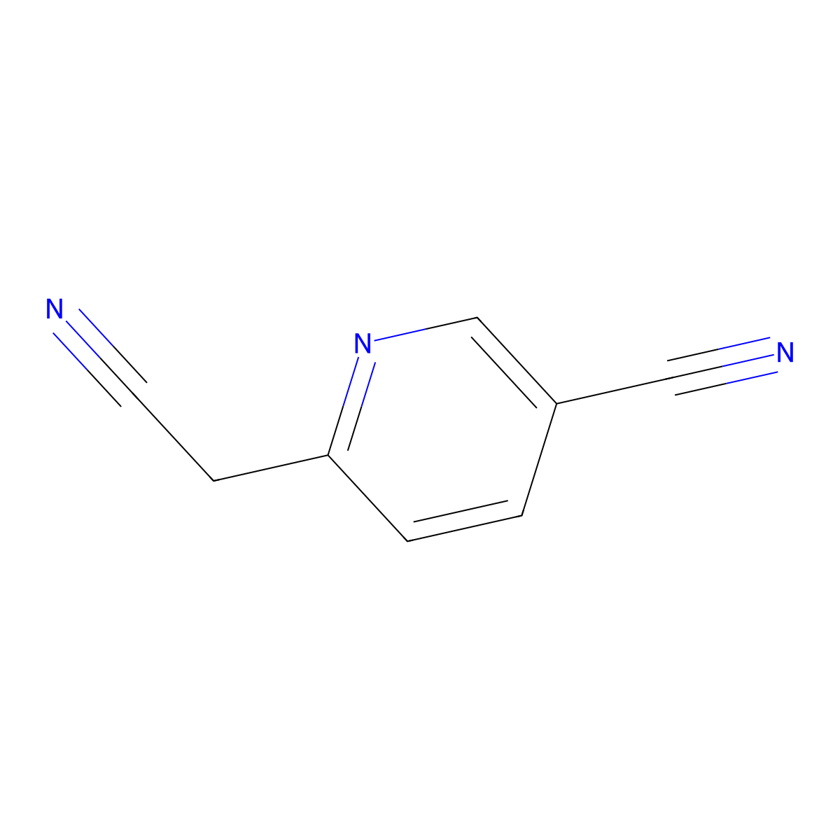 6-(Cyanomethyl)nicotinonitrile molecular structure, CAS 1000516-33-5