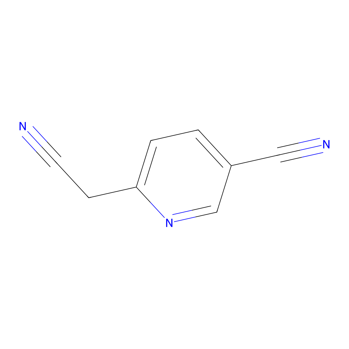 6-(Cyanomethyl)nicotinonitrile molecular structure, CAS 1000516-33-5