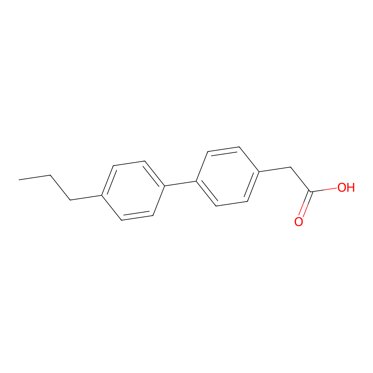 4'-Propyl[1,1'-biphenyl]-4-acetic acid molecular structure, CAS 1000516-52-8