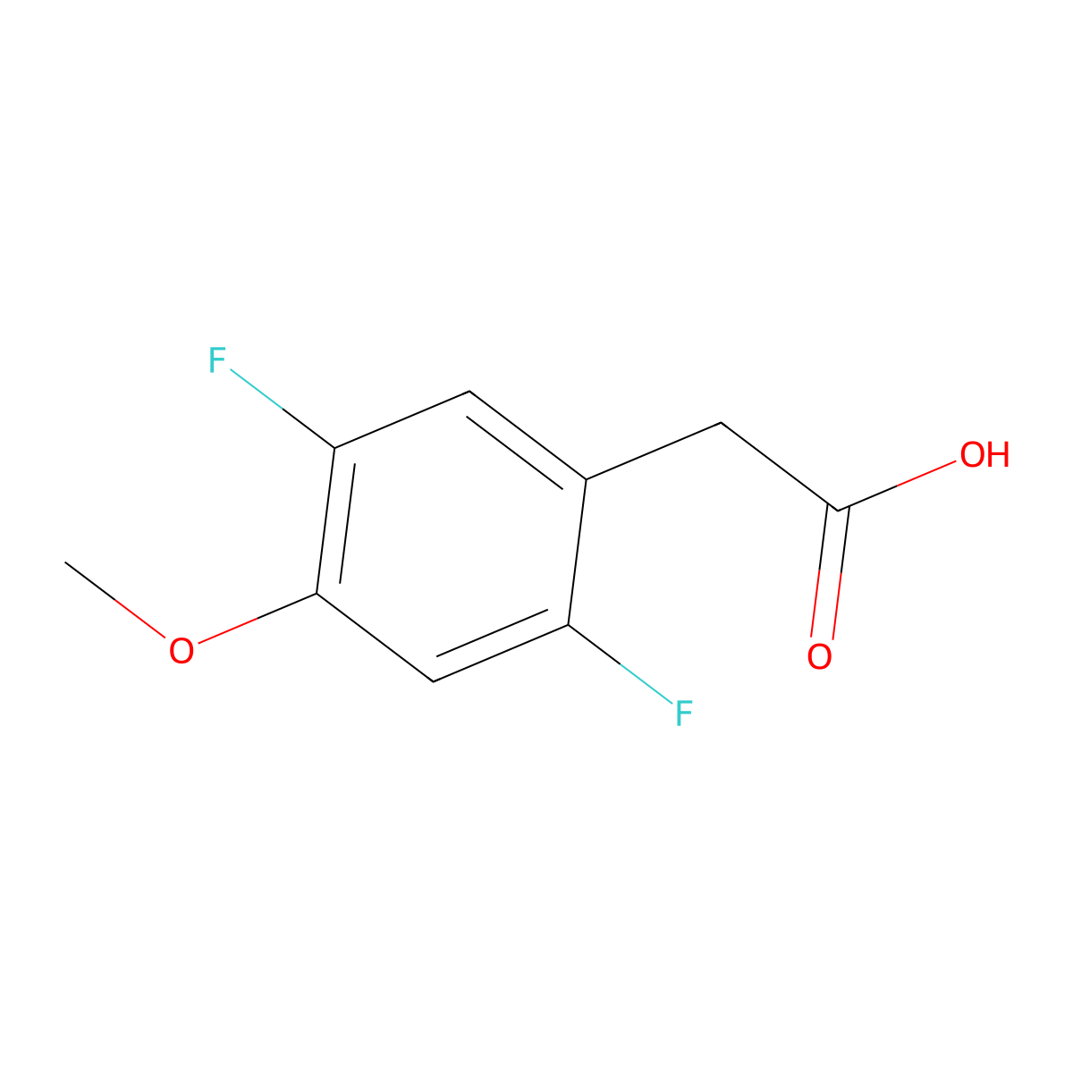 2-(2,5-Difluoro-4-methoxyphenyl)acetic acid molecular structure, CAS 1000516-77-7