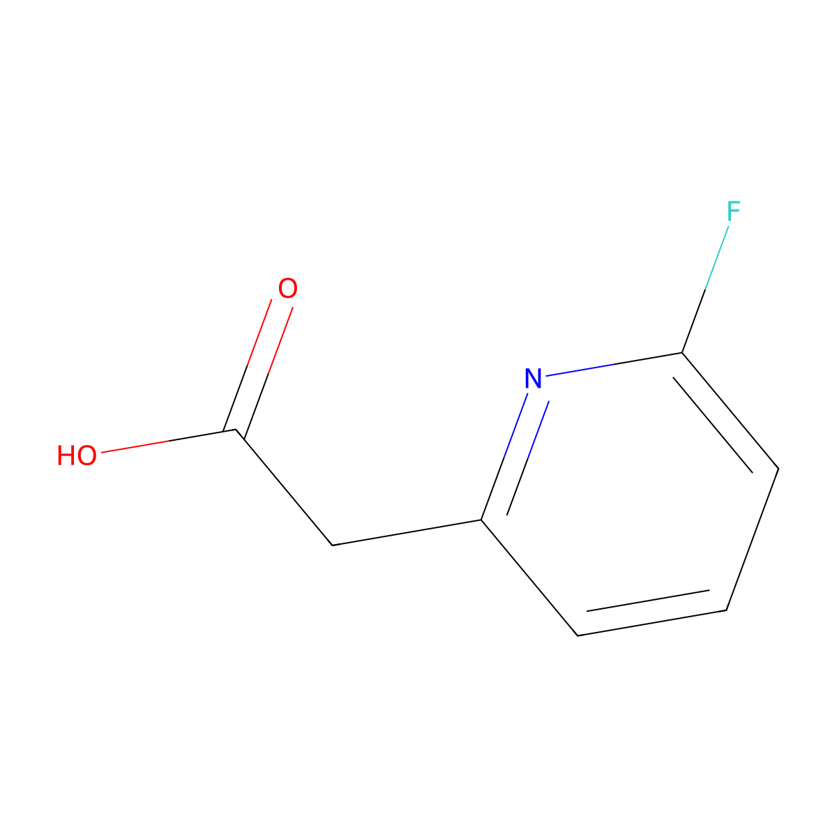 2-(6-Fluoropyridin-2-YL)acetic acid molecular structure, CAS 1000517-25-8