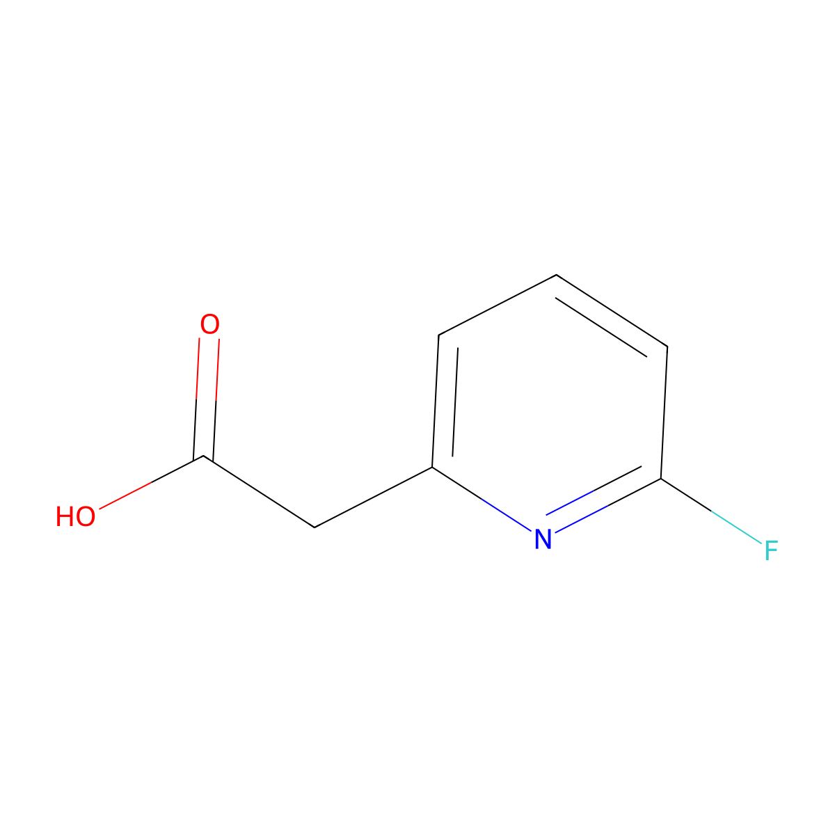 2-(6-Fluoropyridin-2-YL)acetic acid molecular structure, CAS 1000517-25-8