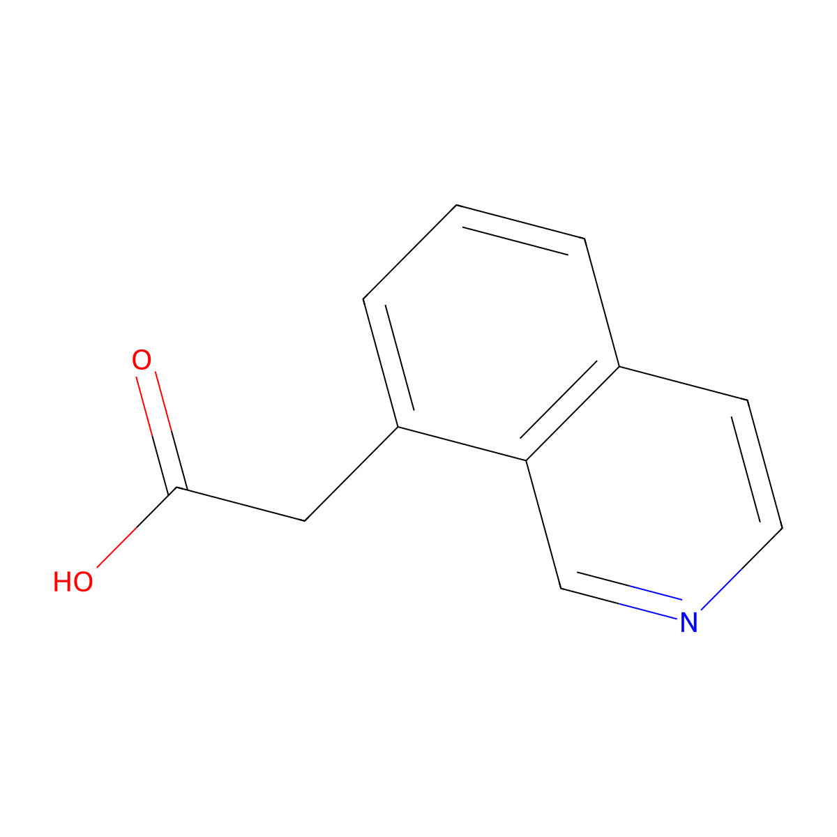 2-(Isoquinolin-8-YL)acetic acid molecular structure, CAS 1000517-56-5