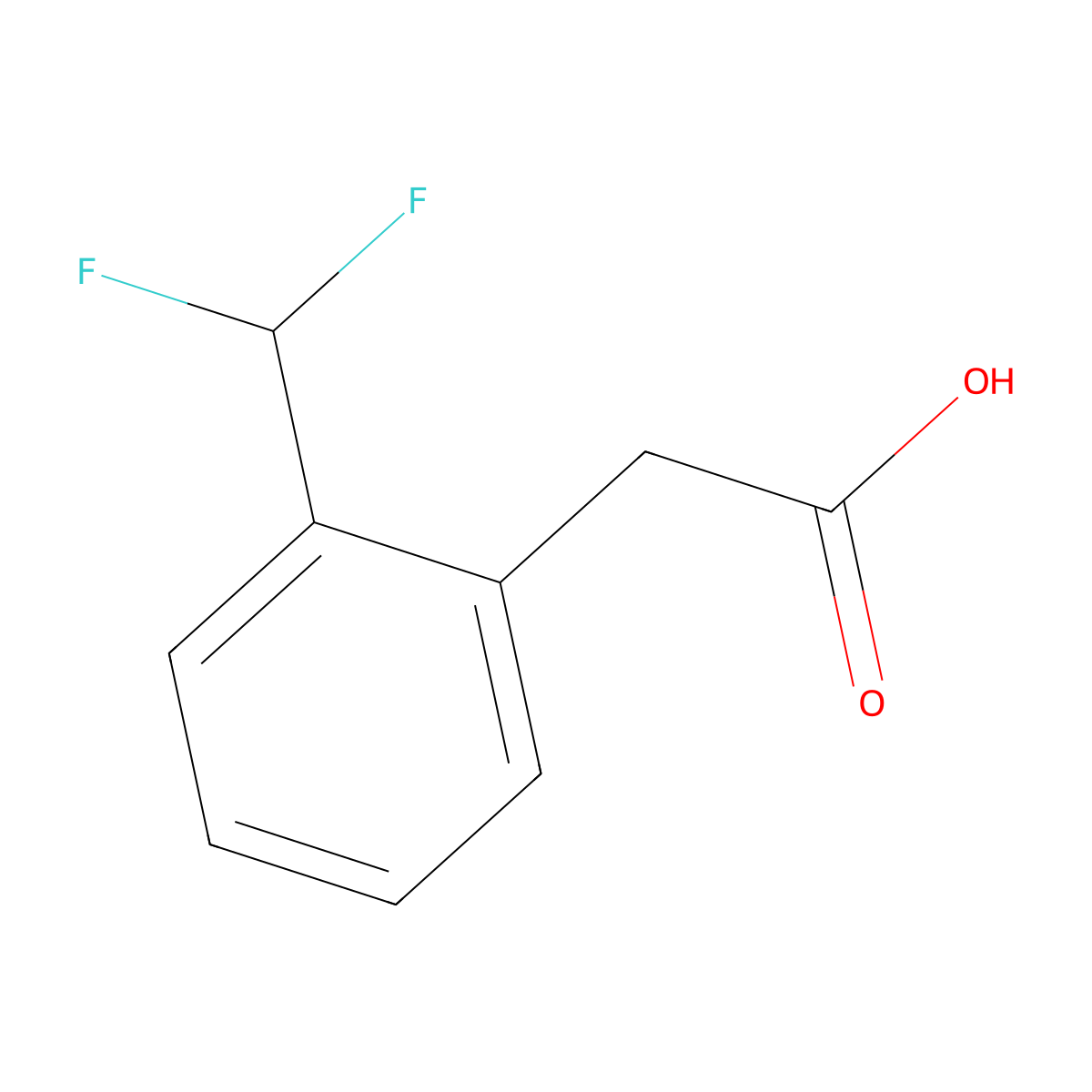 2-[2-(Difluoromethyl)phenyl]acetic acid molecular structure, CAS 1000517-62-3