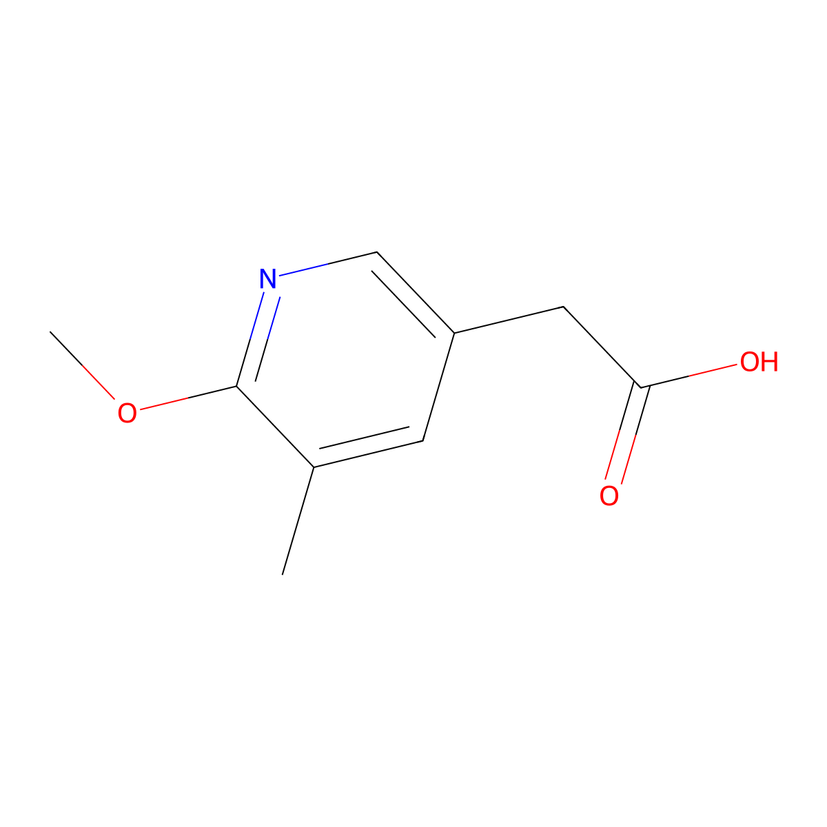 2-(6-Methoxy-5-methylpyridin-3-yl)acetic acid molecular structure, CAS 1000517-65-6