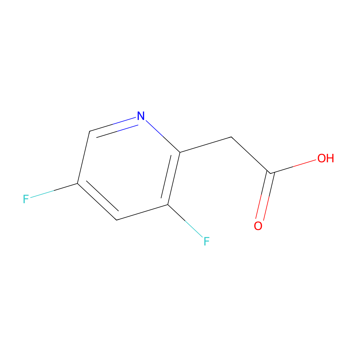 2-(3,5-Difluoropyridin-2-yl)acetic acid molecular structure, CAS 1000518-01-3