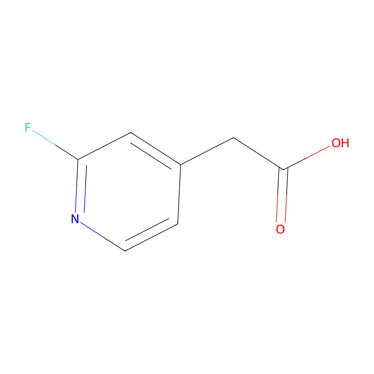 2-(2-Fluoropyridin-4-yl)acetic acid molecular structure, CAS 1000518-05-7