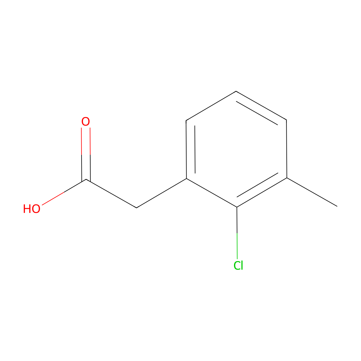 2-(2-Chloro-3-methylphenyl)acetic acid molecular structure, CAS 1000518-49-9