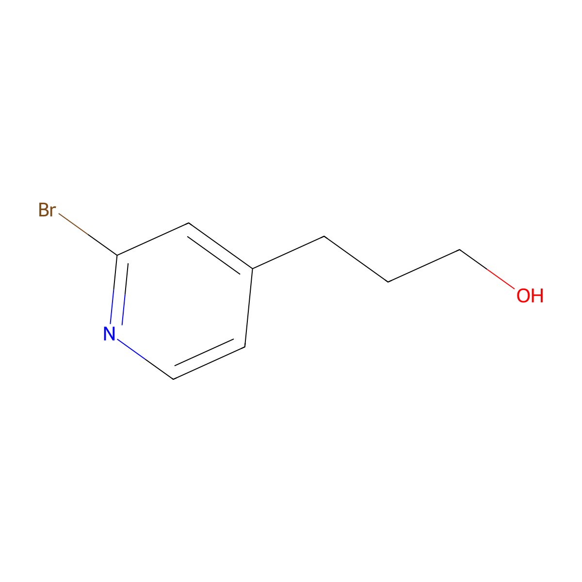 3-(2-Bromopyridin-4-yl)propan-1-ol molecular structure, CAS 1000518-71-7