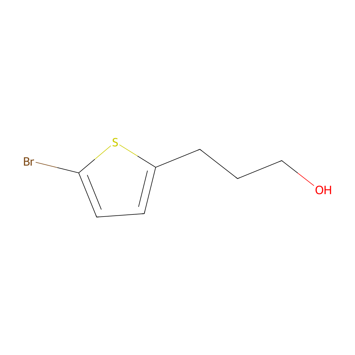 3-(5-Bromothiophen-2-yl)propan-1-ol molecular structure, CAS 1000518-75-1