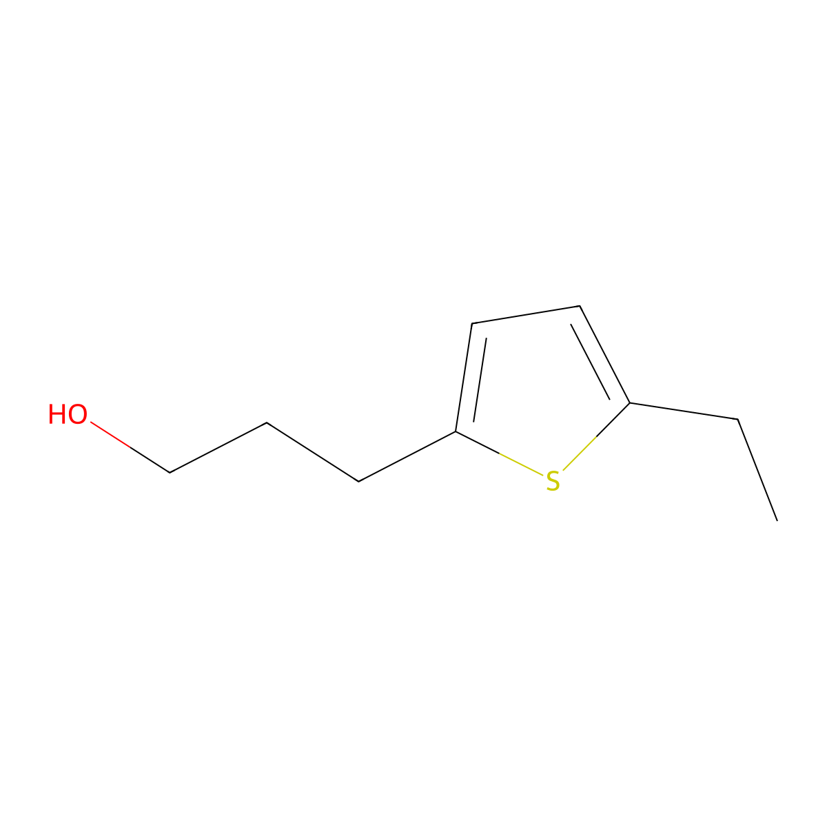 3-(5-Ethylthiophen-2-yl)propan-1-ol molecular structure, CAS 1000518-87-5
