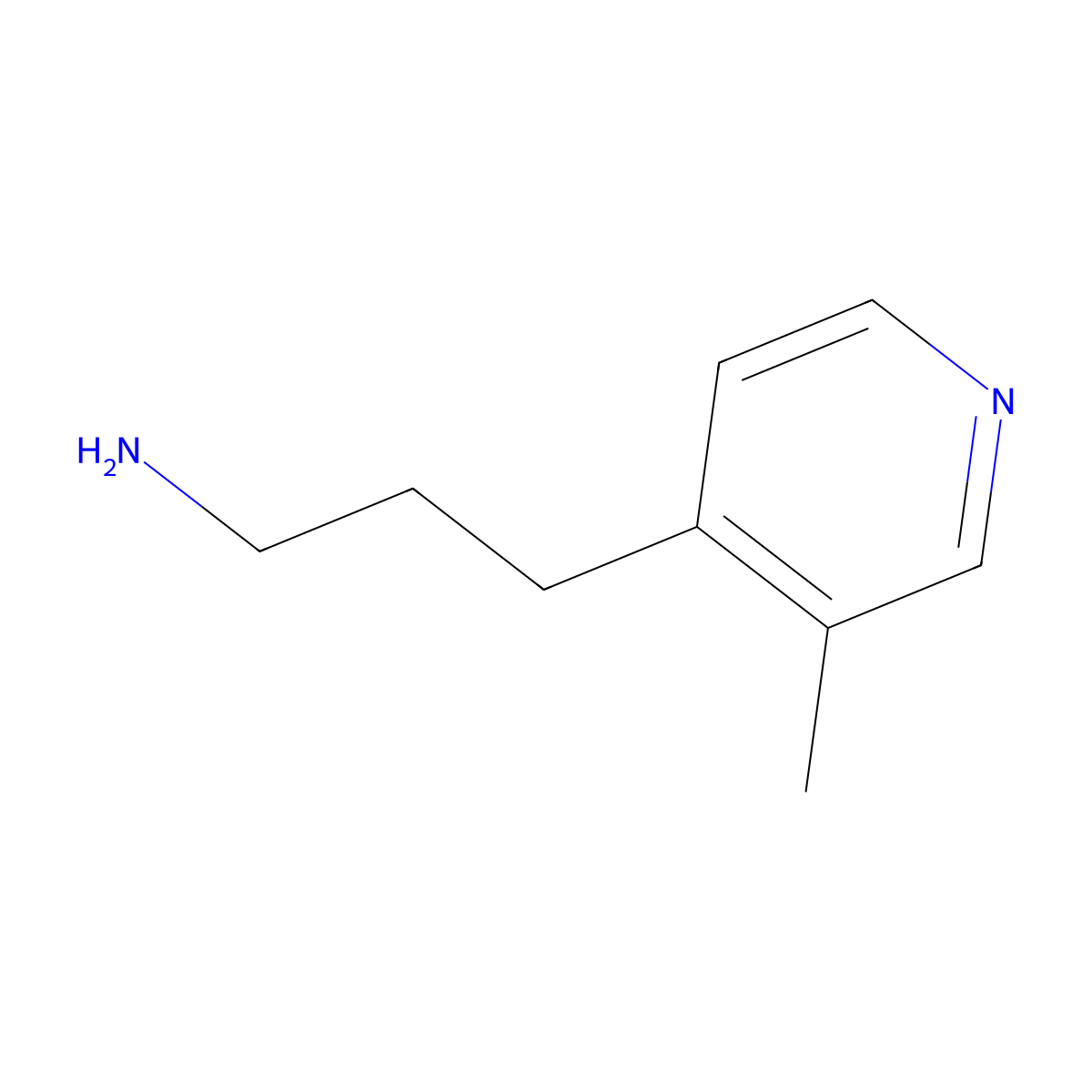 3-(3-Methylpyridin-4-yl)propan-1-amine molecular structure, CAS 1000521-04-9