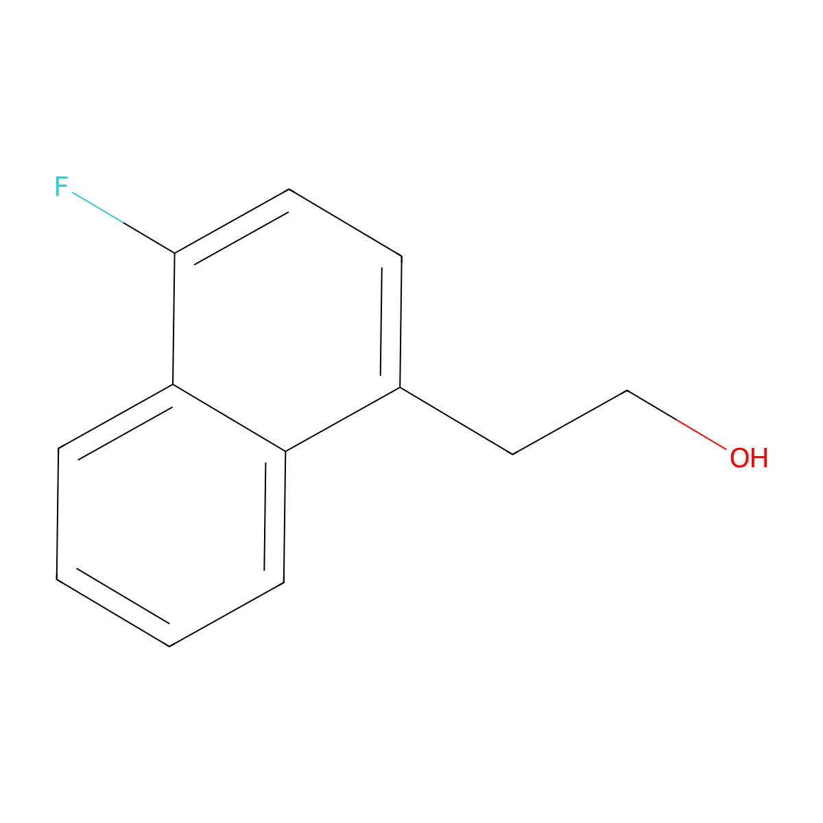 2-(4-Fluoro-1-naphthyl)ethanol molecular structure, CAS 1000521-40-3