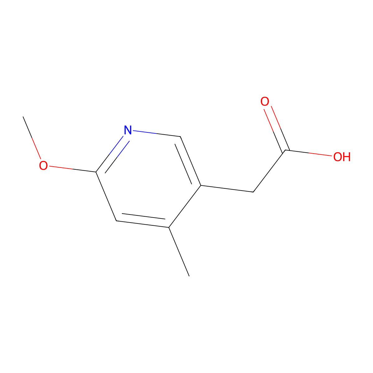 2-(6-Methoxy-4-methylpyridin-3-yl)acetic acid molecular structure, CAS 1000521-64-1