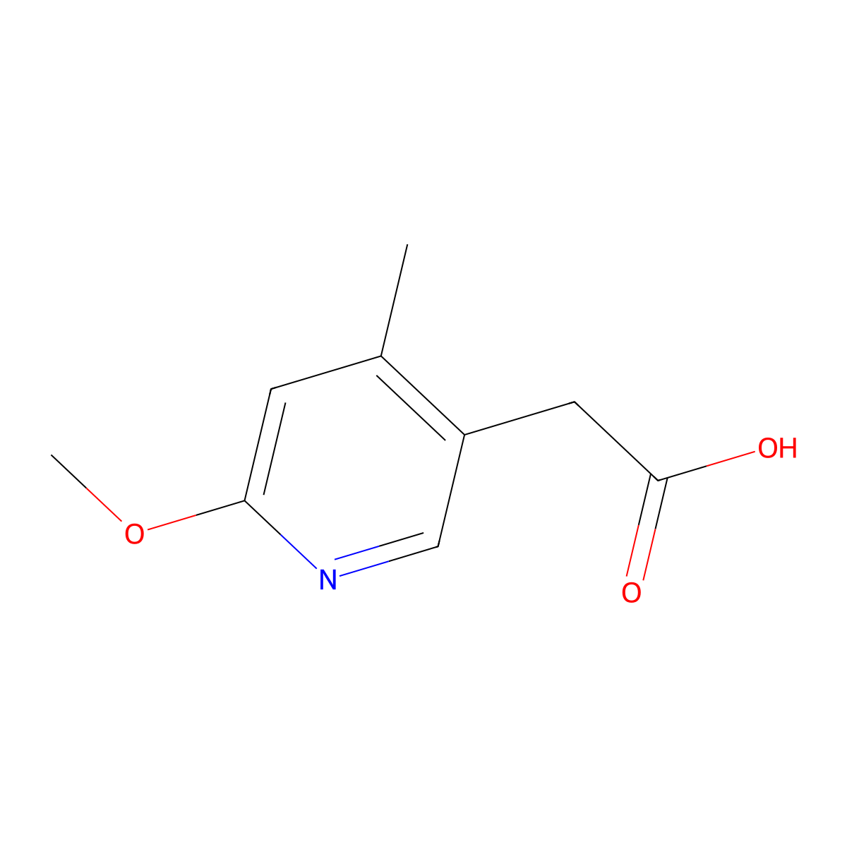 2-(6-Methoxy-4-methylpyridin-3-yl)acetic acid molecular structure, CAS 1000521-64-1