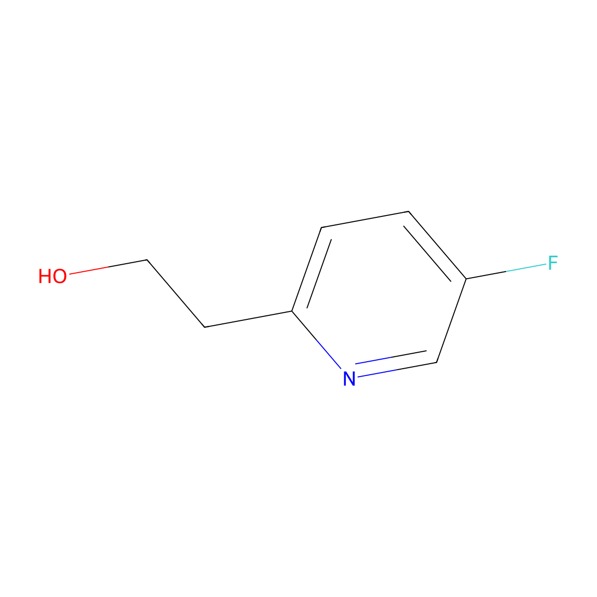 2-(5-Fluoropyridin-2-yl)ethan-1-ol molecular structure, CAS 1000521-75-4