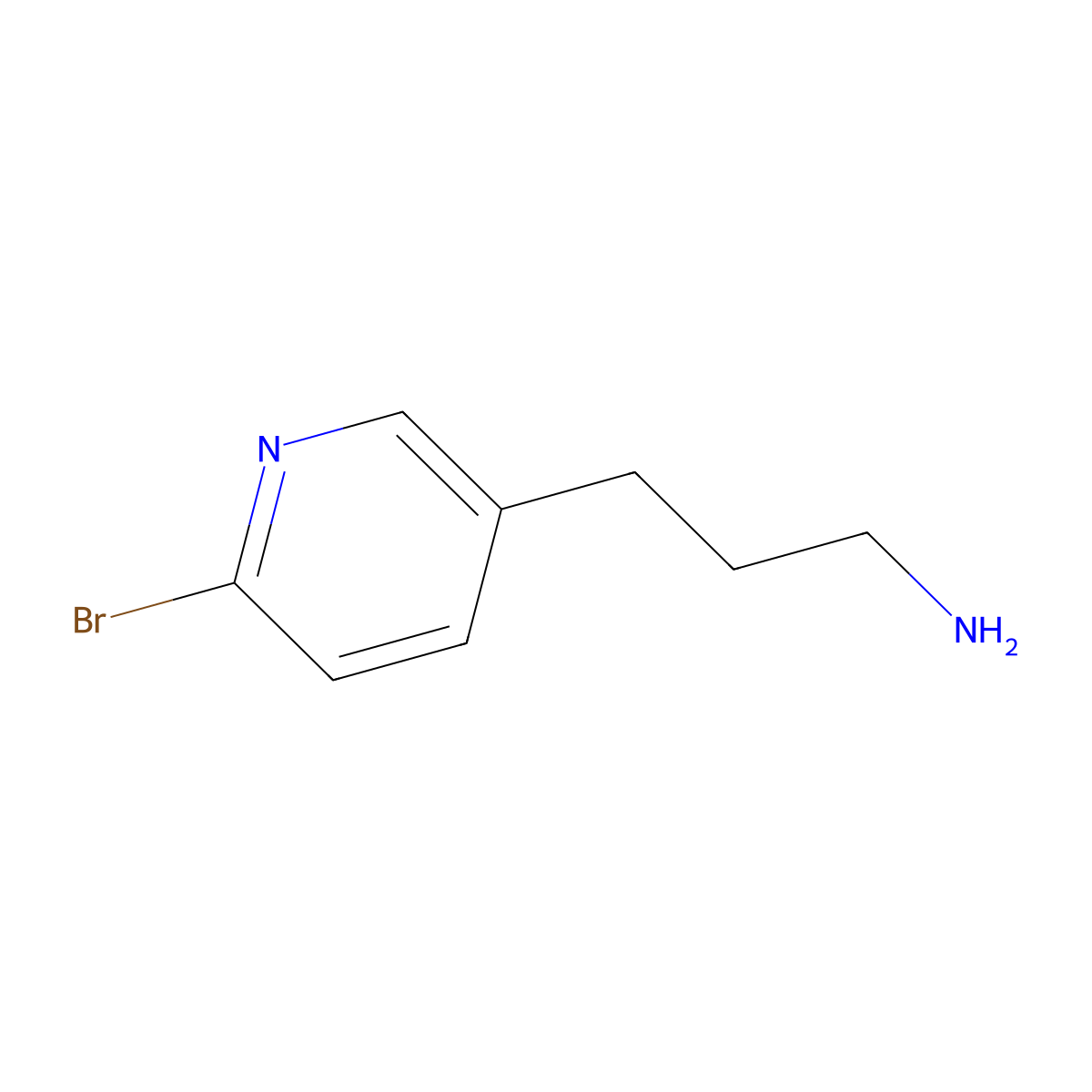 3-(6-Bromopyridin-3-YL)propan-1-amine molecular structure, CAS 1000522-49-5
