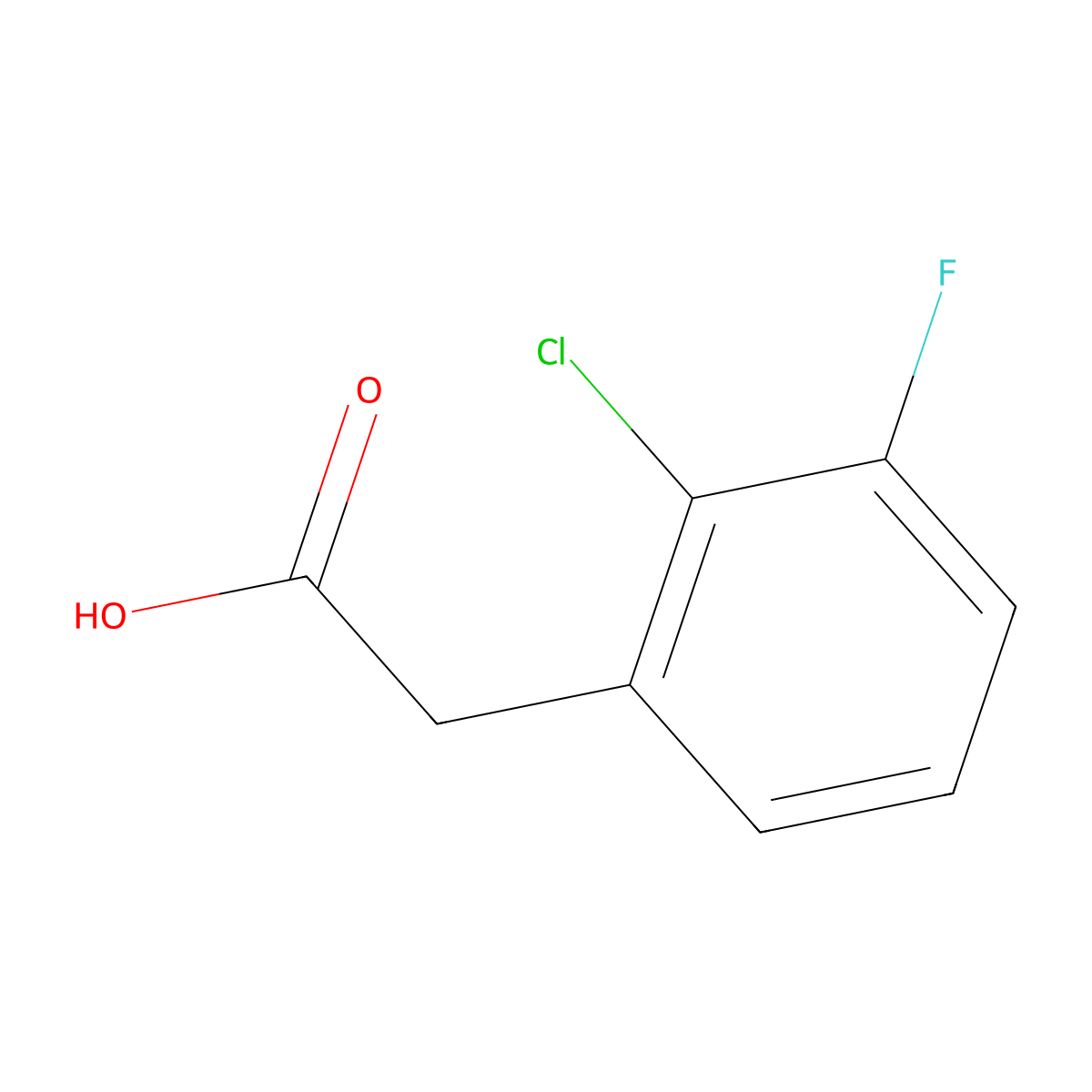 2-(2-Chloro-3-fluorophenyl)acetic Acid molecular structure, CAS 1000523-07-8
