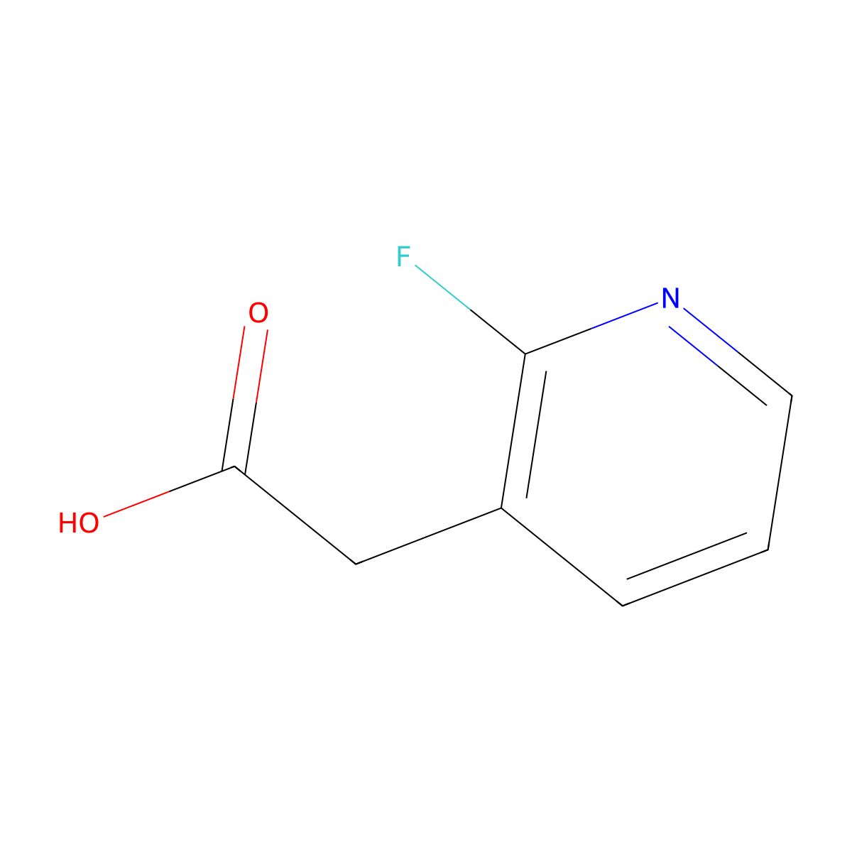 2-(2-Fluoropyridin-3-yl)acetic acid molecular structure, CAS 1000524-26-4