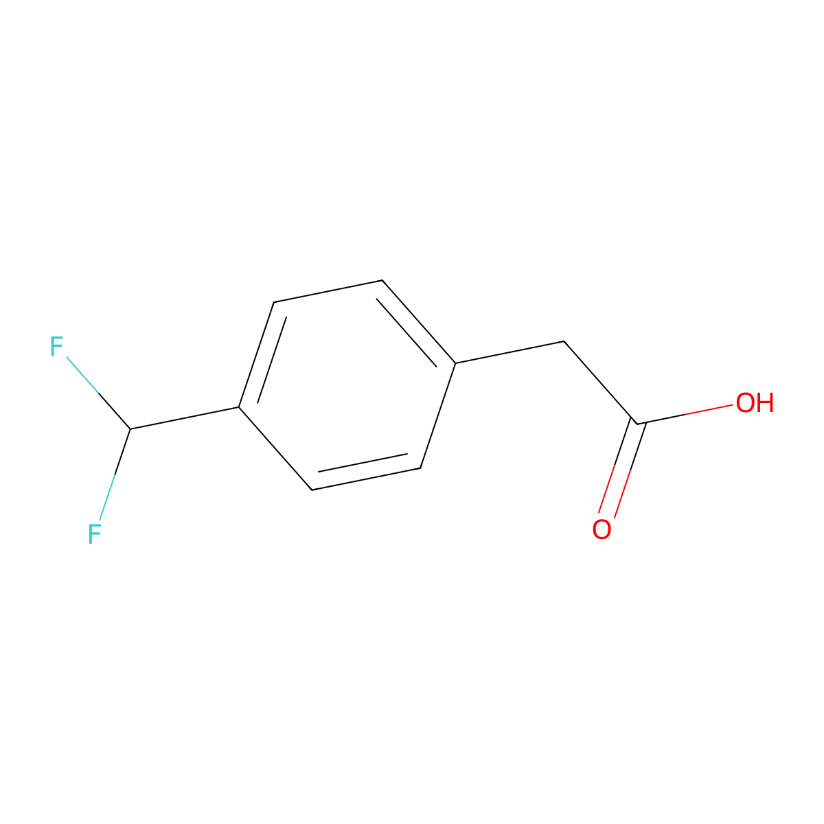 2-(4-(Difluoromethyl)phenyl)acetic acid molecular structure, CAS 1000524-74-2