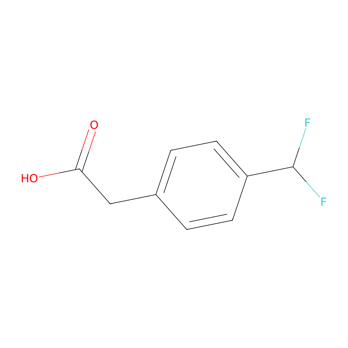 2-(4-(Difluoromethyl)phenyl)acetic acid molecular structure, CAS 1000524-74-2
