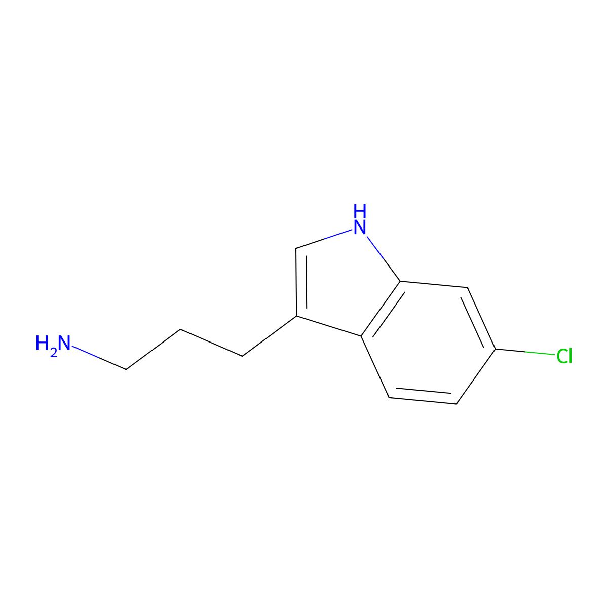 3-(6-chloro-1H-indol-3-yl)propan-1-amine molecular structure, CAS 1000525-46-1