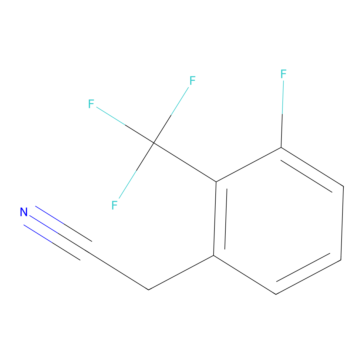 3-Fluoro-2-(trifluoromethyl)phenylacetonitrile molecular structure, CAS 1000526-58-8