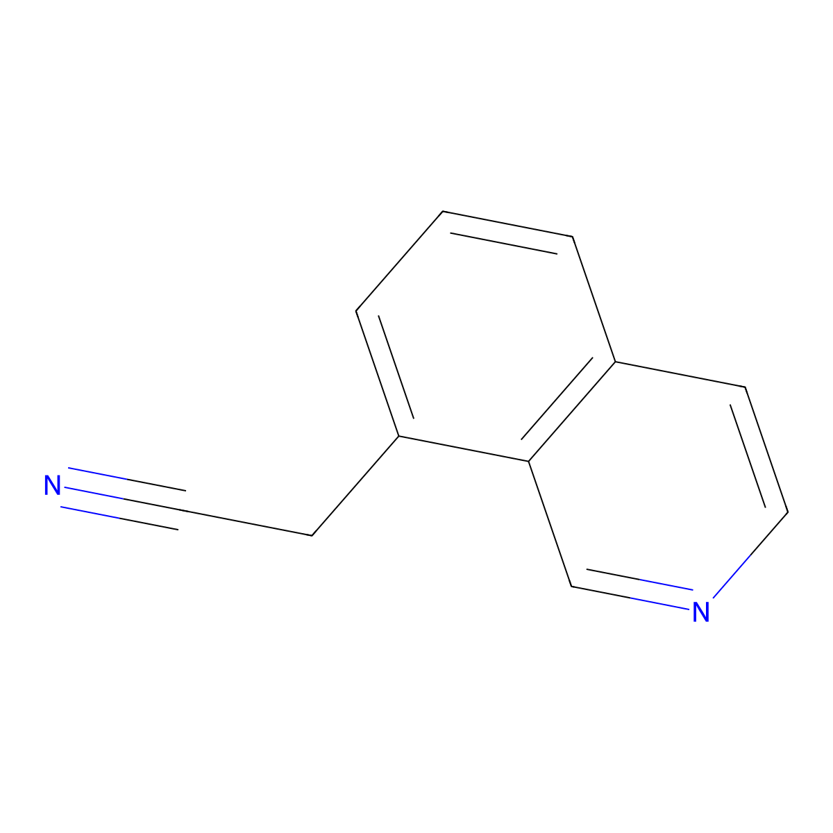 2-(Isoquinolin-8-YL)acetonitrile molecular structure, CAS 1000527-77-4