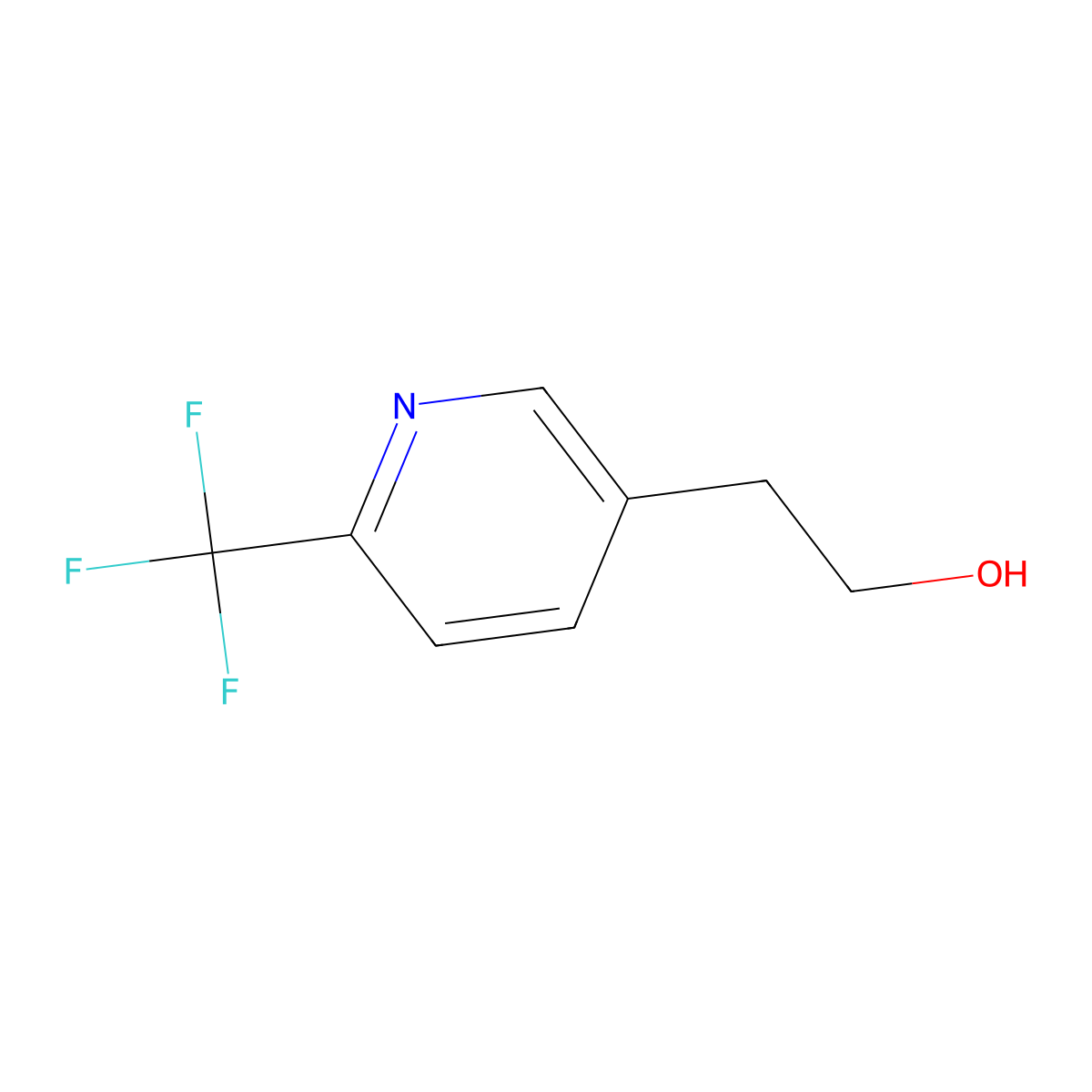 2-[6-(Trifluoromethyl)pyridin-3-yl]ethan-1-ol molecular structure, CAS 1000528-63-1