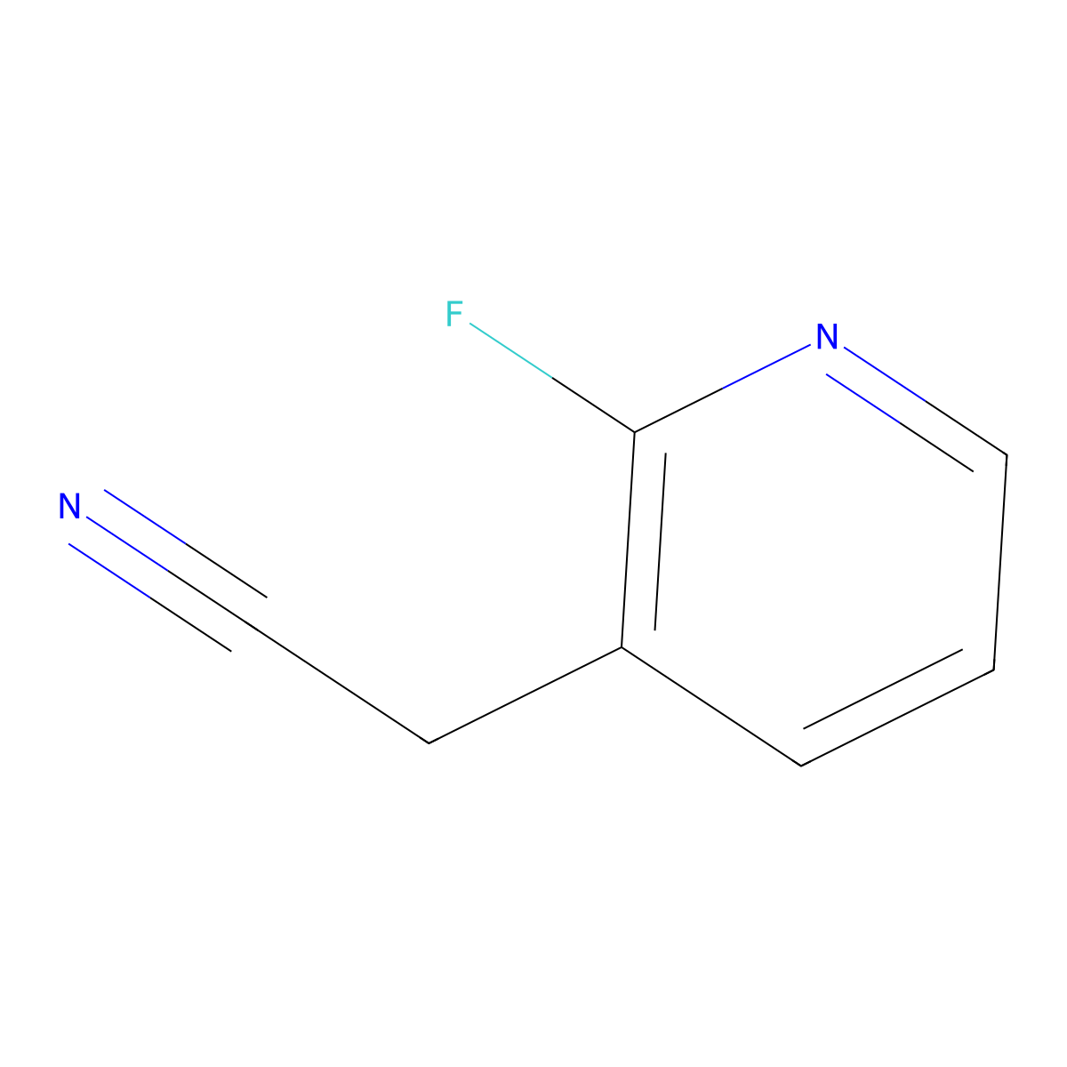 2-(2-Fluoropyridin-3-yl)acetonitrile molecular structure, CAS 1000529-09-8