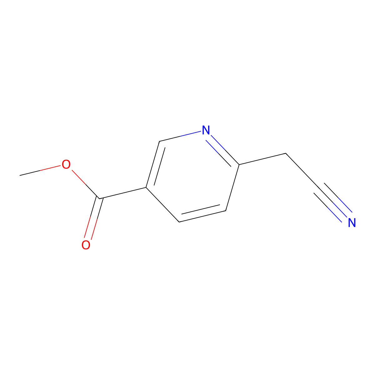 Methyl 6-(cyanomethyl)nicotinate molecular structure, CAS 1000529-39-4