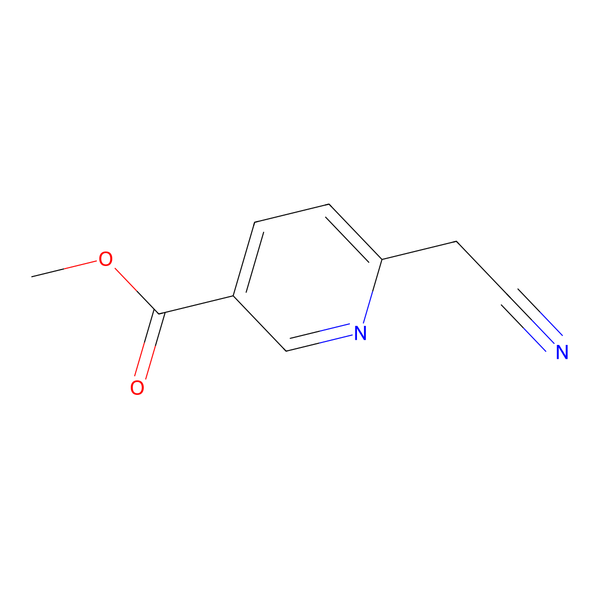 Methyl 6-(cyanomethyl)nicotinate molecular structure, CAS 1000529-39-4