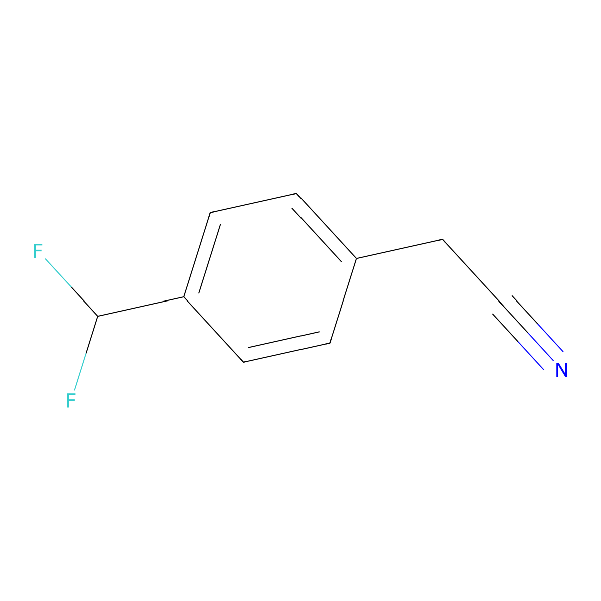 2-(4-(Difluoromethyl)phenyl)acetonitrile molecular structure, CAS 1000529-64-5