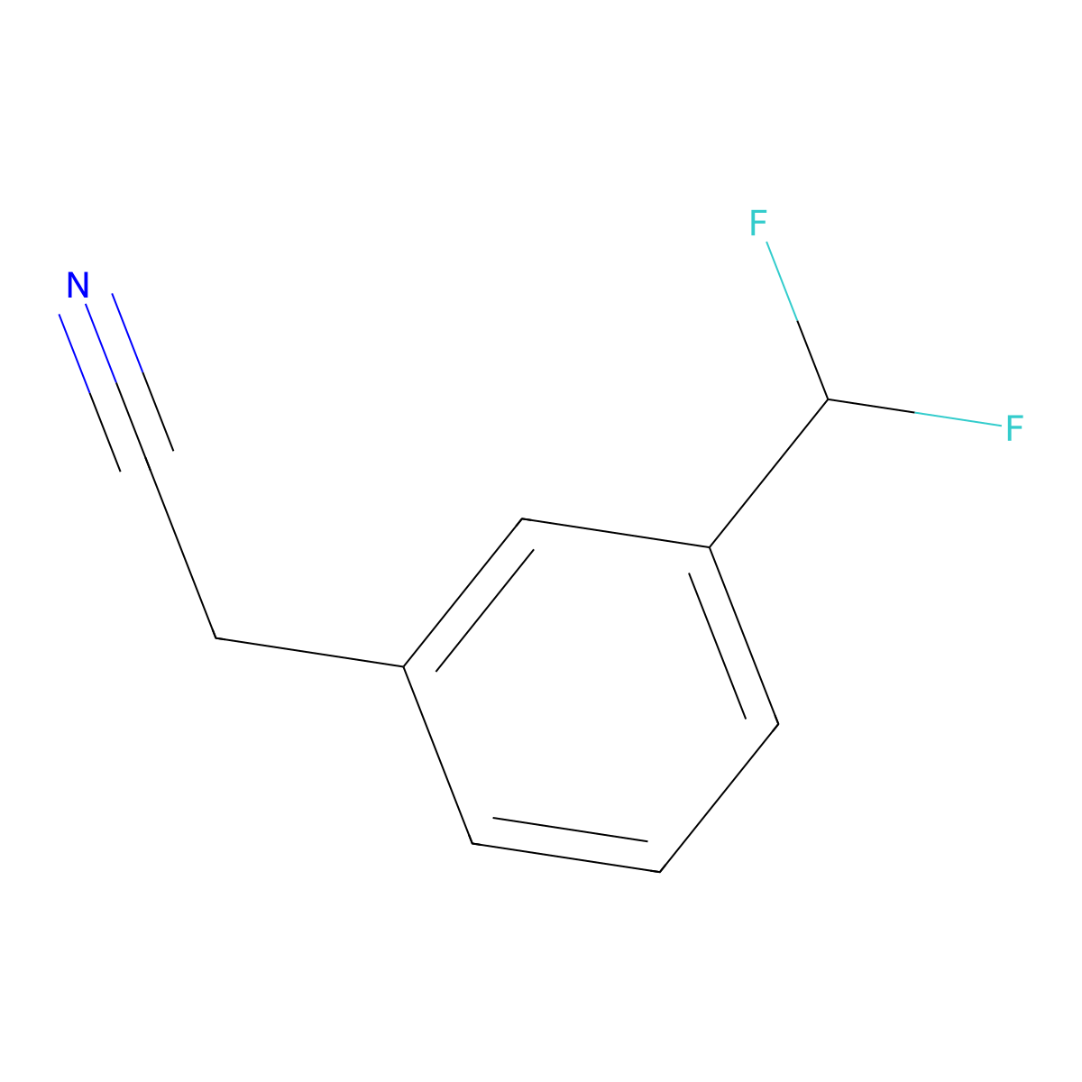2-(3-(Difluoromethyl)phenyl)acetonitrile molecular structure, CAS 1000529-78-1