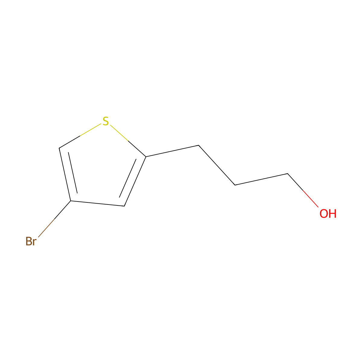 3-(4-Bromothiophen-2-yl)propan-1-ol molecular structure, CAS 1000529-80-5