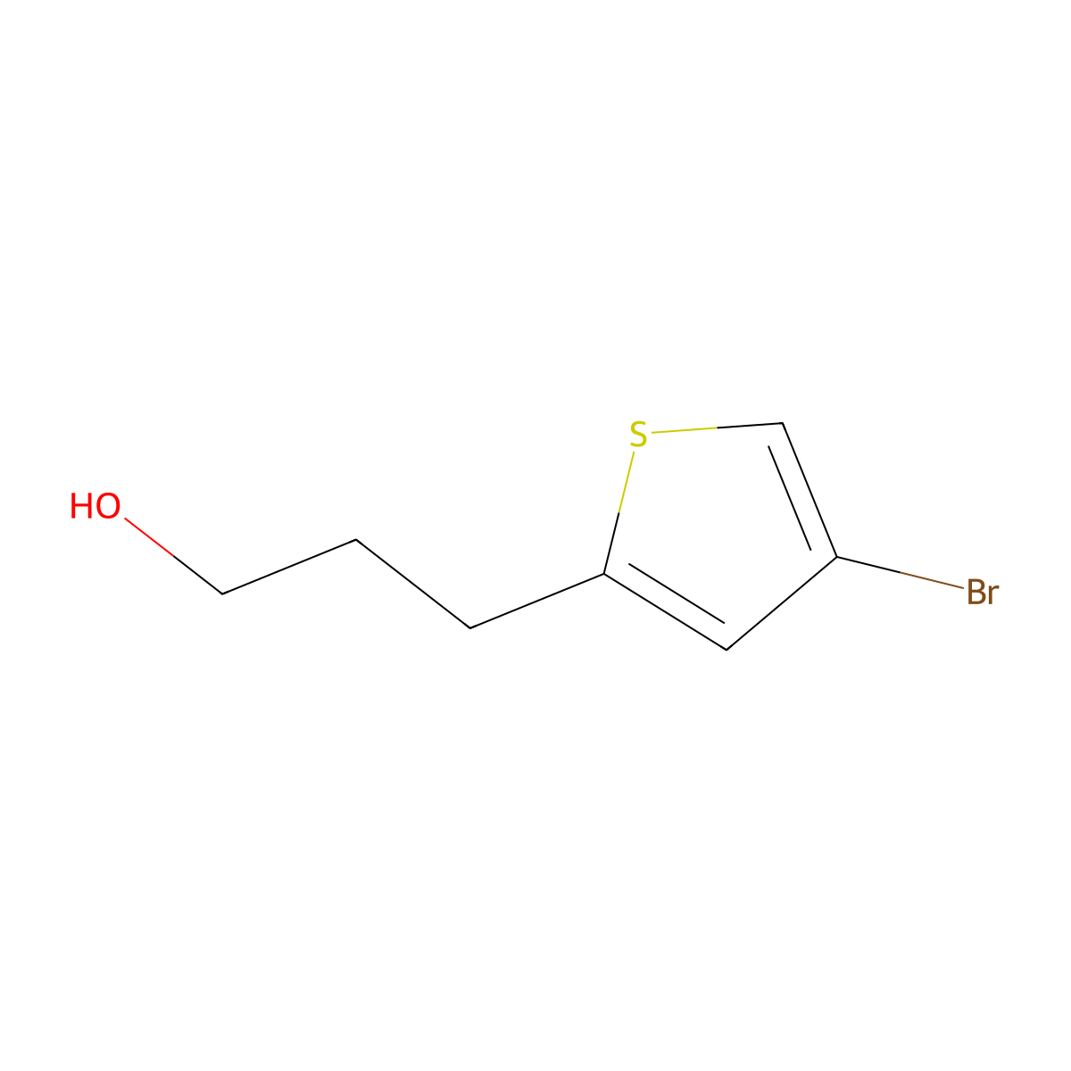 3-(4-Bromothiophen-2-yl)propan-1-ol molecular structure, CAS 1000529-80-5