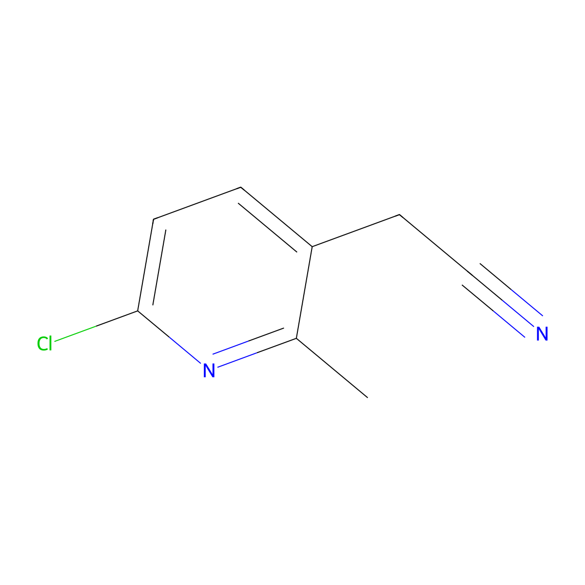 2-(6-Chloro-2-methylpyridin-3-yl)acetonitrile molecular structure, CAS 1000529-85-0
