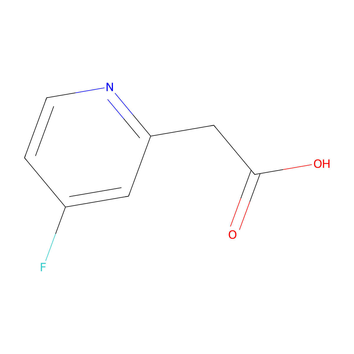 2-(4-Fluoropyridin-2-yl)acetic acid molecular structure, CAS 1000530-31-3