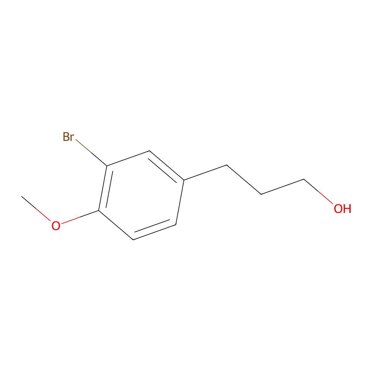 3-(3-Bromo-4-methoxyphenyl)propan-1-ol molecular structure, CAS 1000530-47-1