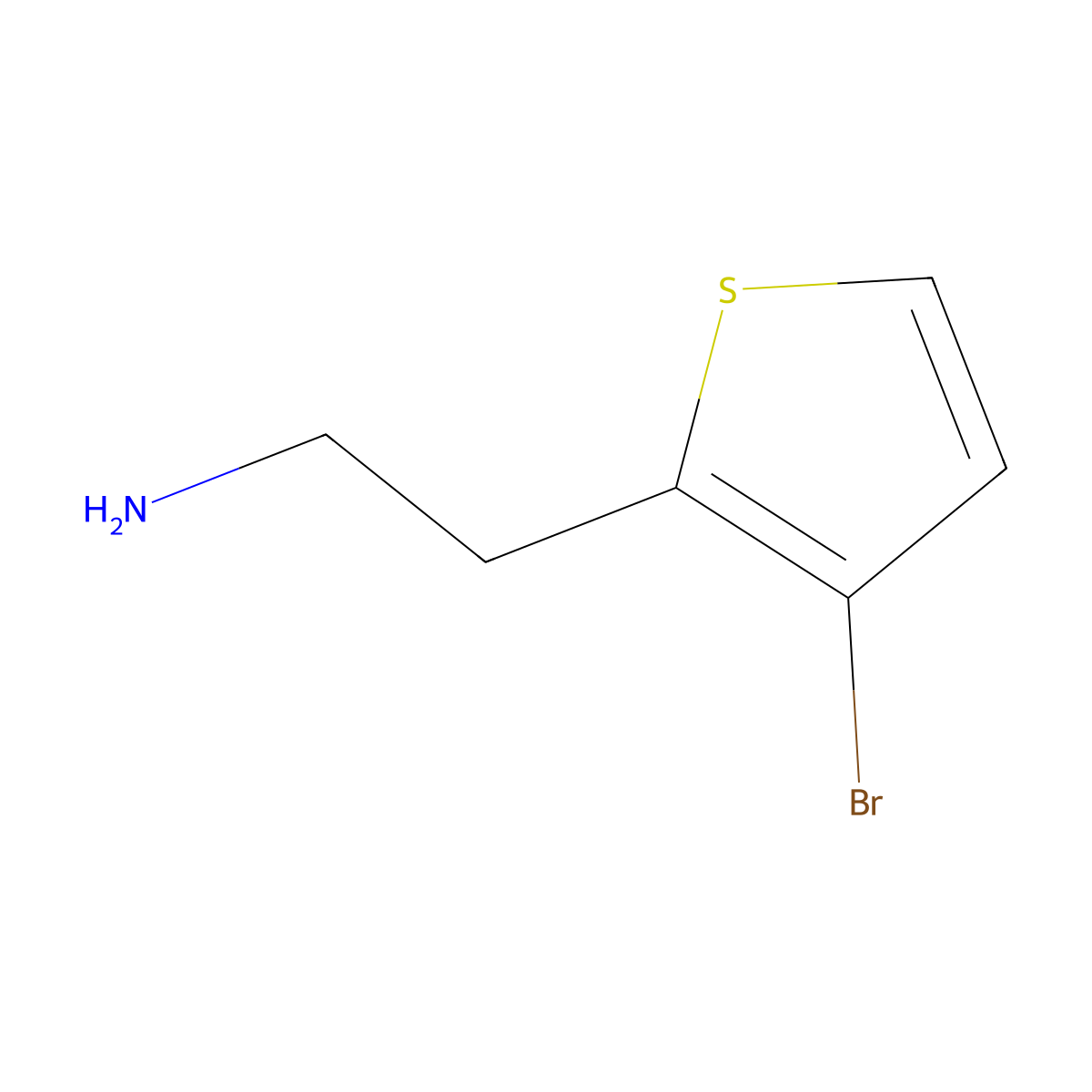 2-(3-Bromothiophen-2-yl)ethan-1-amine molecular structure, CAS 1000532-83-1