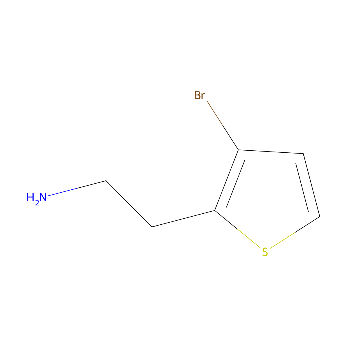 2-(3-Bromothiophen-2-yl)ethan-1-amine molecular structure, CAS 1000532-83-1