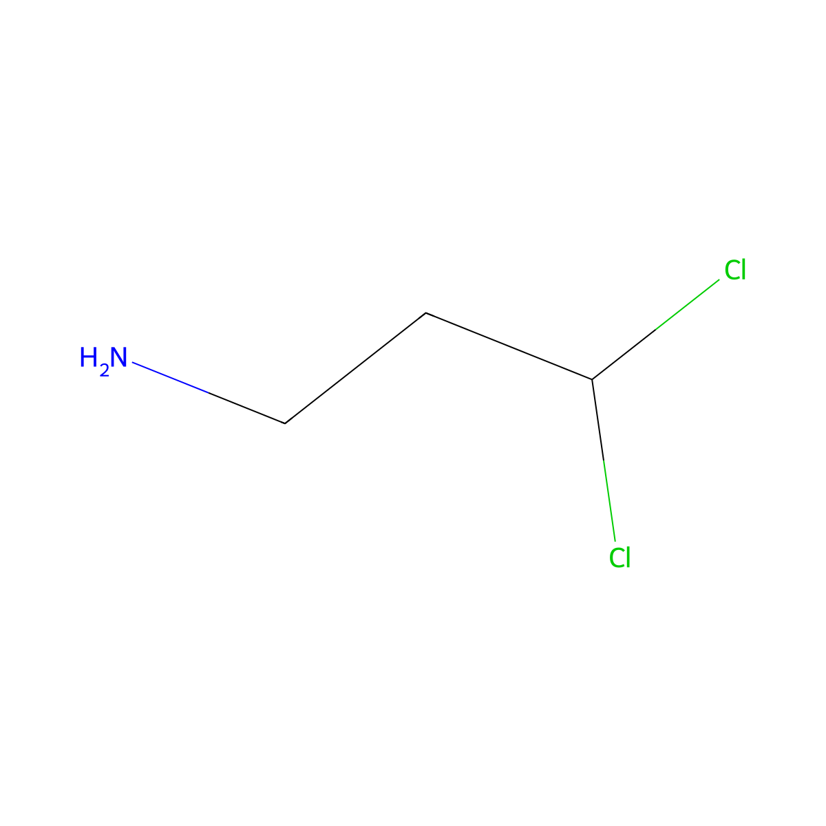 3,3-Dichloropropan-1-amine molecular structure, CAS 1000533-21-0