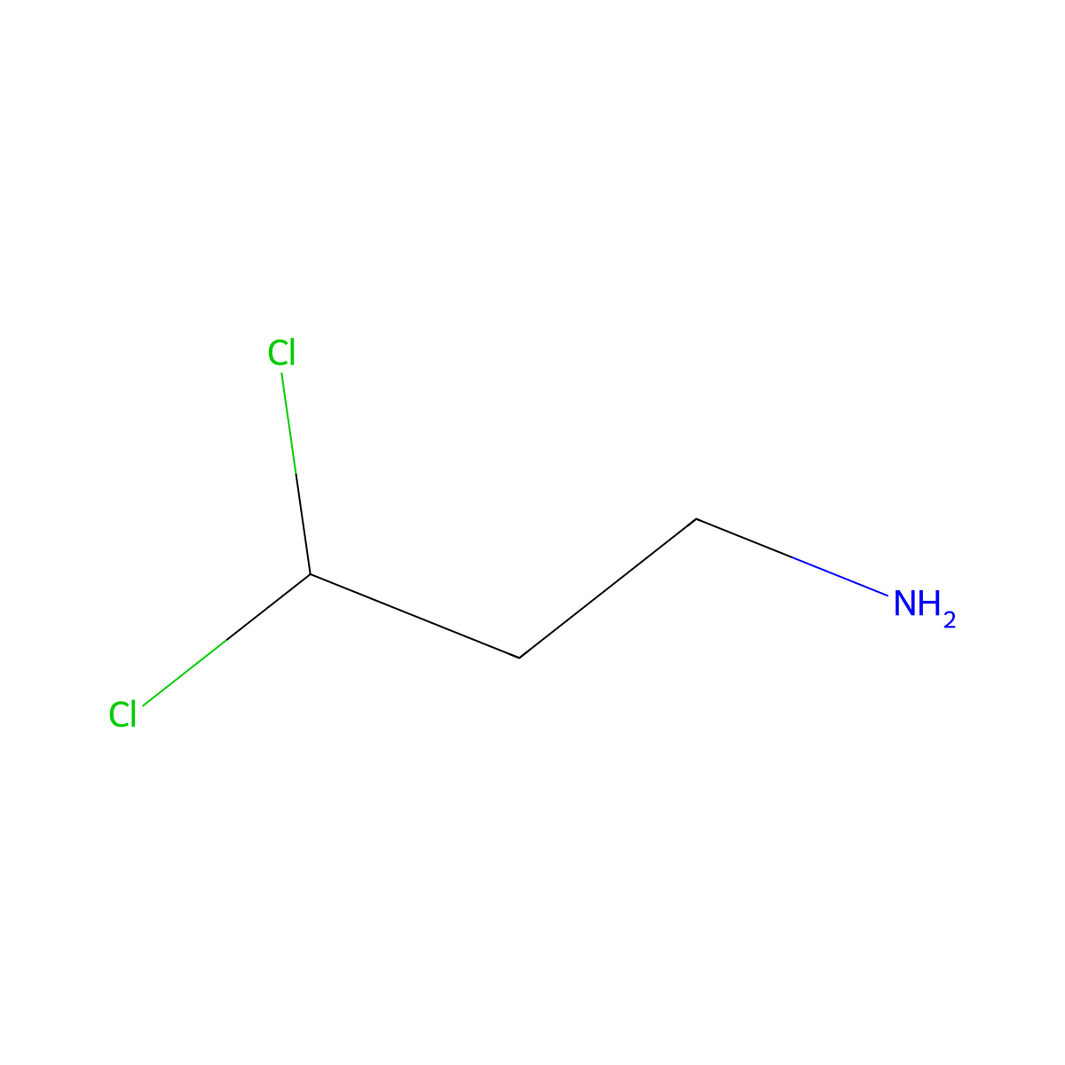 3,3-Dichloropropan-1-amine molecular structure, CAS 1000533-21-0