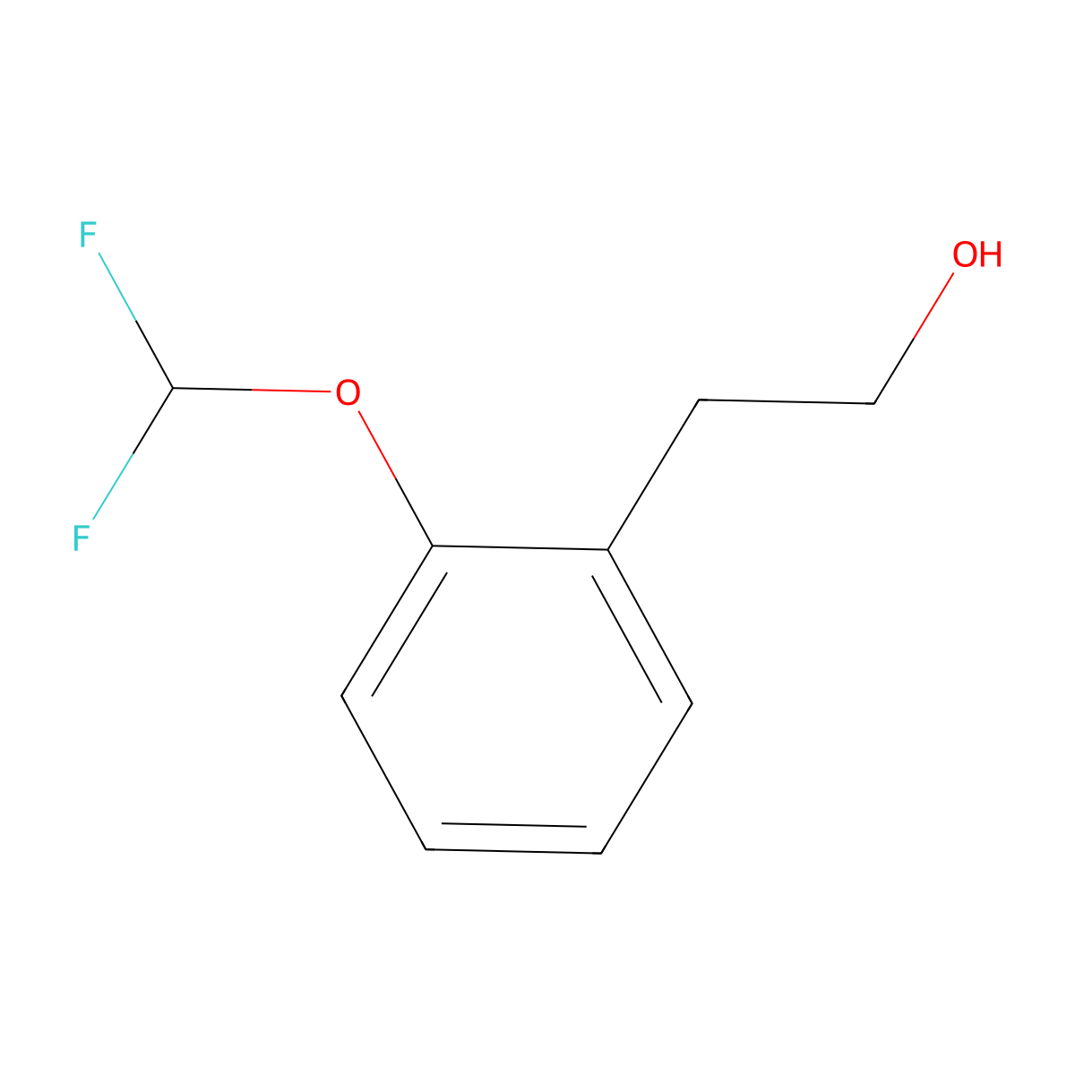 2-[2-(Difluoromethoxy)phenyl]ethan-1-ol molecular structure, CAS 1000533-82-3