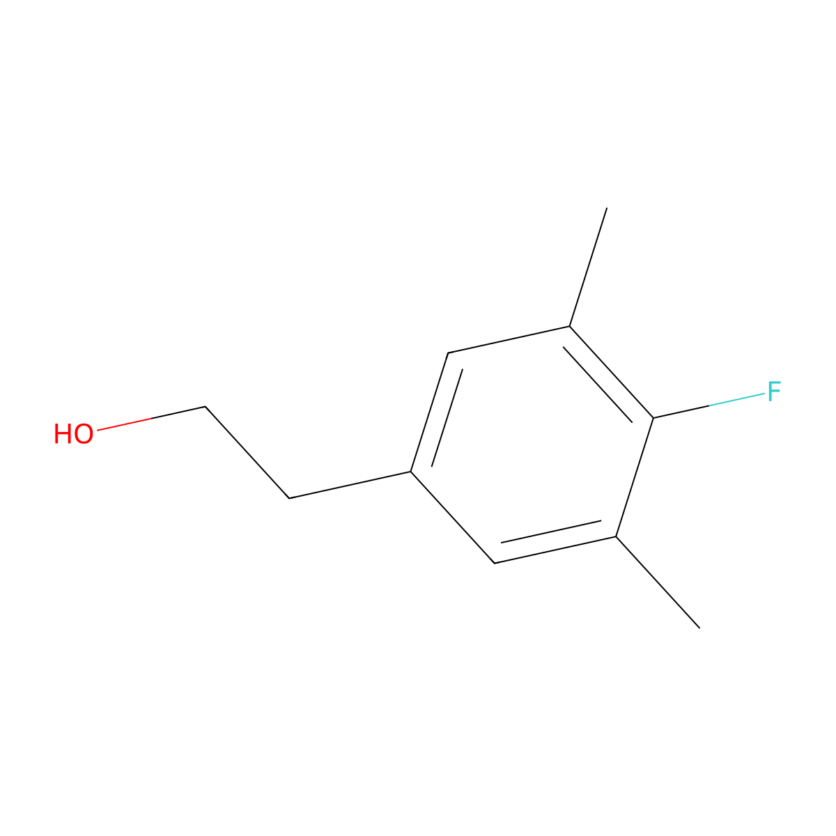 3,5-Dimethyl-4-fluorophenethyl alcohol molecular structure, CAS 1000534-02-0