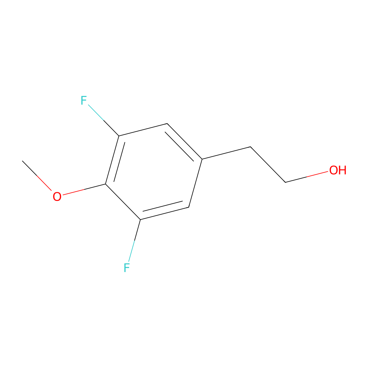 2-(3,5-Difluoro-4-methoxyphenyl)ethan-1-ol molecular structure, CAS 1000534-06-4