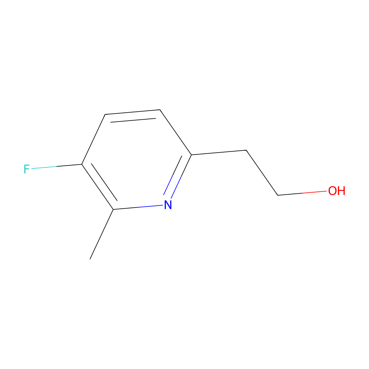 2-(5-Fluoro-6-methylpyridin-2-yl)ethan-1-ol molecular structure, CAS 1000534-34-8