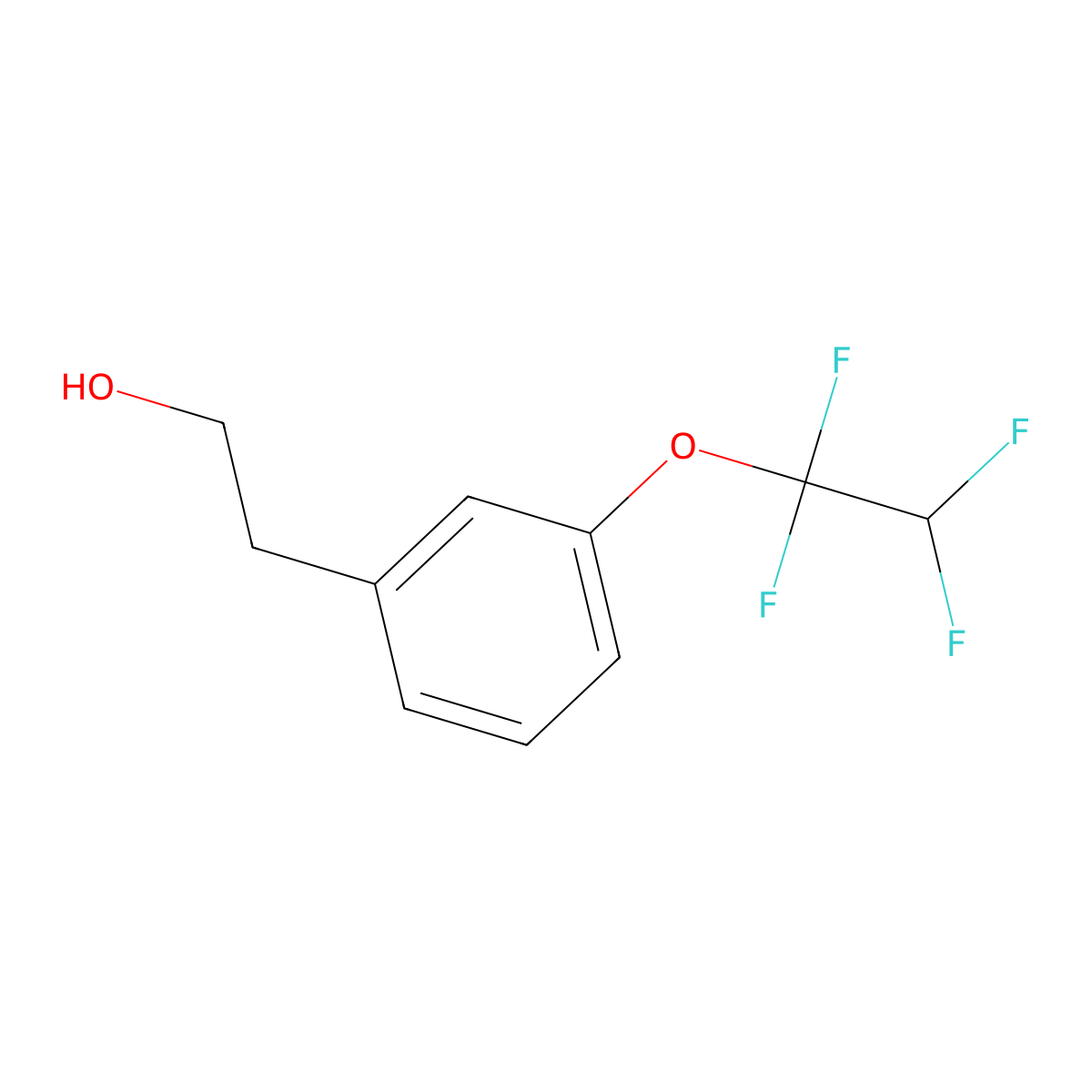 3-(1,1,2,2-Tetrafluoroethoxy)phenethyl alcohol molecular structure, CAS 1000535-66-9