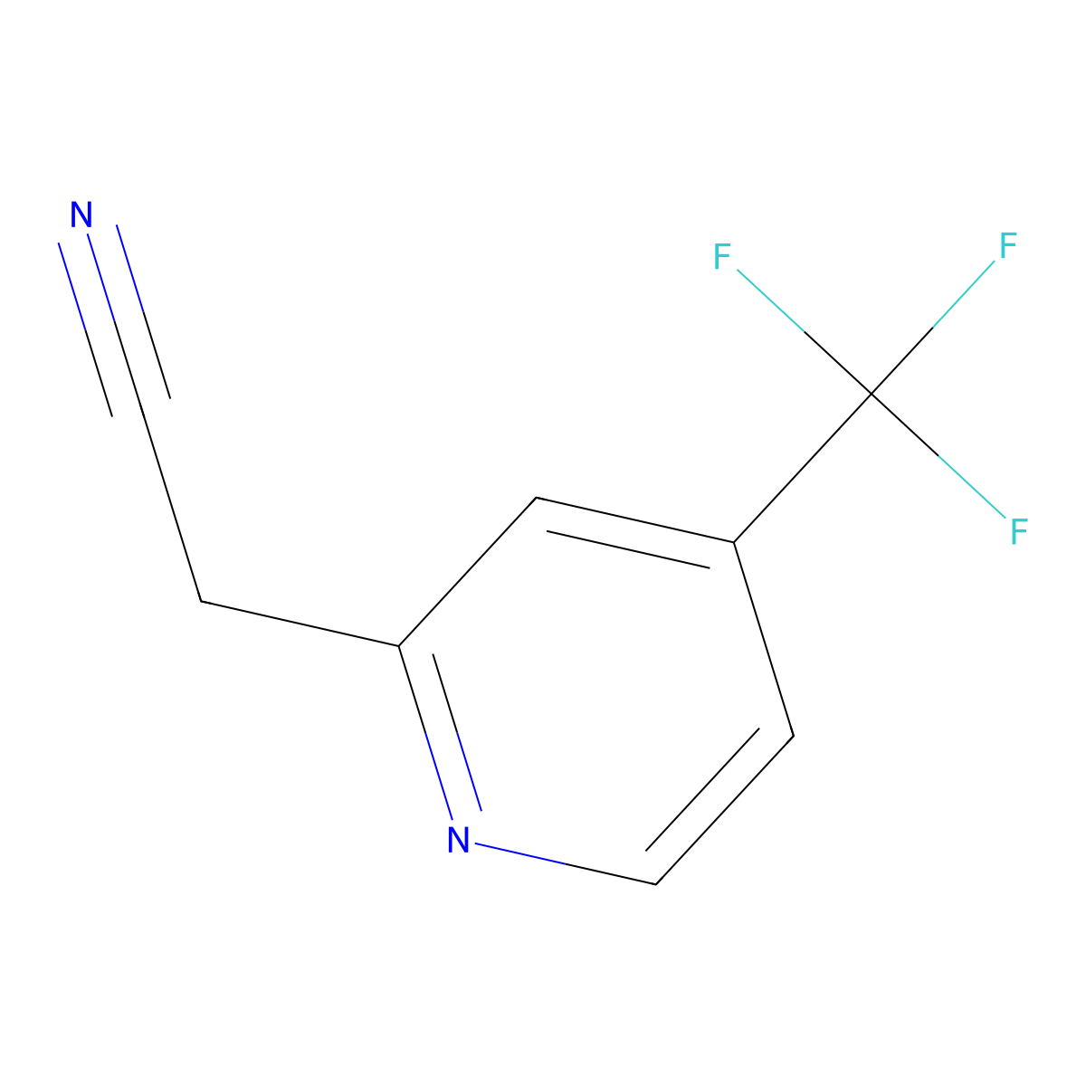 2-(4-(Trifluoromethyl)pyridin-2-yl)acetonitrile molecular structure, CAS 1000536-10-6