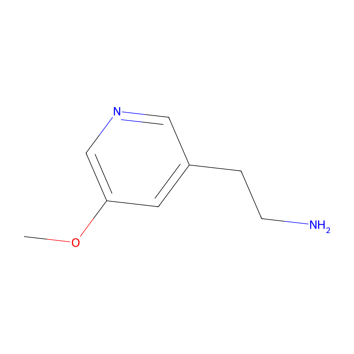 2-(5-Methoxypyridin-3-YL)ethan-1-amine molecular structure, CAS 1000536-84-4